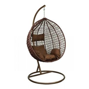 Fotoliu suspendat tip cuib oval Maro, structura din otel, perne incluse, 103x107x195 cm, utilizare interiorexterior imagine
