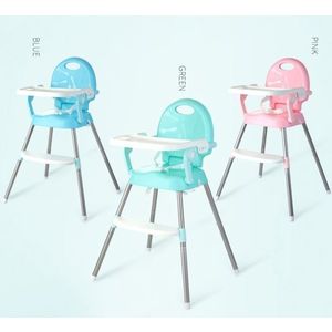Scaun de masa 3 in 1 pentru copii, Little Mom, pliabil si portabil, cu centura de siguranta, tavita compartimentata reglabila in 3 pozitii, dimensiune 48 x 55 x 88 cm, Booster Green imagine