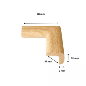 Protectie colturi Car Boy Safety din spuma culoarea lemnului deschis 37x70x31x9 mm imagine