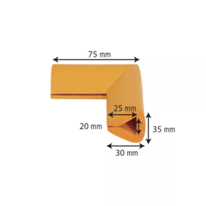 Protectie muchii Car Boy Safety din spuma maro 35x75x30x20 mm imagine
