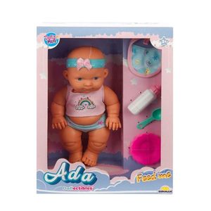 Papusa Bebelus Ada, Dollz n More, La masa, 23 cm, Roz imagine