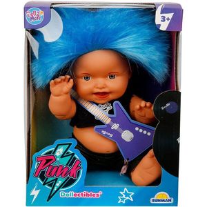 Papusa Bebelus, Dollz n More, Punk Nil, 23 cm, Albastru imagine