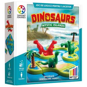 Joc de logica cu 80 de provocari, Smart Games, Dinosaurs Mystic Islands imagine