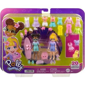 Set 2 papusi cu haine si accesorii, Polly Pocket, HRD61 imagine