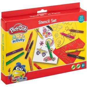 Set creativ, Grafix, 20 piese, 6 sabloane si 14 culori imagine