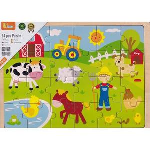 Puzzle din lemn: Animale de la ferma imagine