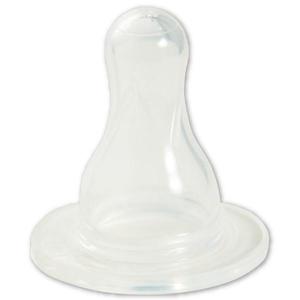 Tetina Silicon Rotunda - Primii Pasi, Curgere Lenta, 0-3 luni, 2 buc/set imagine
