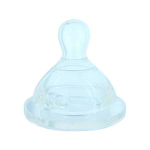 Tetina Silicon Rotunda - Primii Pasi, Curgere Medie, Gat Larg, 3-6 luni, 2 buc/set imagine
