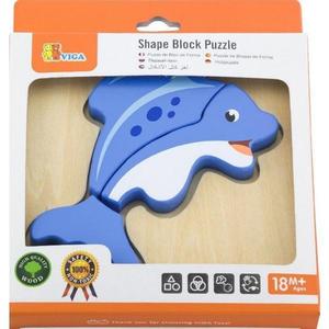 Puzzle din lemn: Delfin imagine