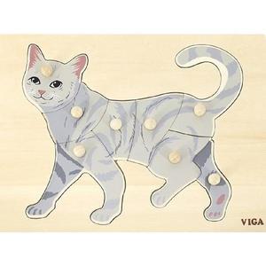 Puzzle Montessori: Pisica imagine