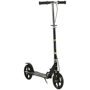 HOMCOM Trotinetă Pliabilă pentru Copii 7-14 Ani, Reglabilă pe 3 Înălțimi, Roți Mari din Plastic și Metal, 86x35x93/98/103 cm, Negru | Aosom Romania imagine