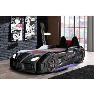 Pat pentru copii Car, Musvenus, Mnv3, 130x60x235 cm, Multicolor imagine