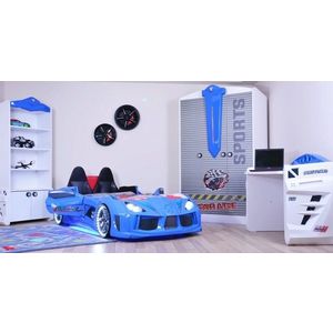 Pat pentru copii Car, Musvenus, Mnv3, 130x60x235 cm, Multicolor imagine