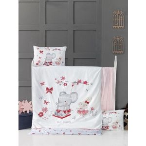 Lenjerie de pat pentru copii, Victoria, Swing, 4 piese, 100% bumbac ranforce, multicolor imagine