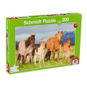 Puzzle 200 de piese - Familie de cai | Schmidt imagine