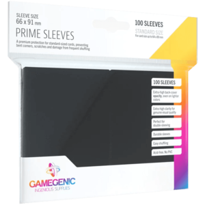 Set 100 folii protectie carti - Gamegenic Prime Standard (Black) | Gamegenic imagine