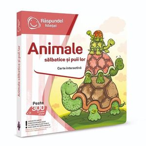 Carte interactiva, Raspundel Istetel, Animale salbatice si puii lor imagine