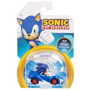 Masinuta din metal cu figurina, Sonic the Hedgehog, Sonic, 1: 64 imagine