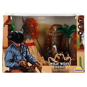 Set de joaca cu figurine, Wild West Hero, Indian Cowboy imagine