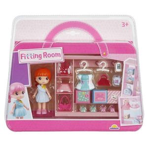 Set de joaca cu papusa si accesorii, Sunman, Fitting room imagine