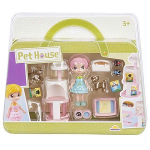 Set de joaca cu papusa si accesorii, Sunman, Pet House imagine