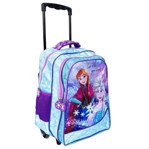 Ghiozdan tip troller cu 3 compartimente, Disney Frozen imagine