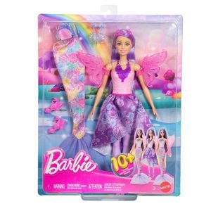 Papusa cu accesorii de zana si sirena, Barbie Fantasy, JCP74 imagine