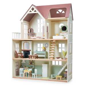 Casa de papusi, din lemn premium, Tender Leaf Toys, Mulberry Mansion imagine