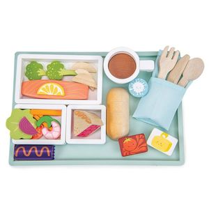 Tava cu meniu de avion, din lemn premium, Tender Leaf Toys imagine