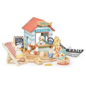 Coliba de pe plaja a lui Sandy, din lemn premium, Tender Leaf Toys imagine