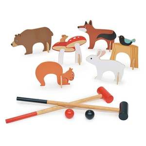 Set de croquet, din lemn premium, Tender Leaf Toys, Woodland imagine