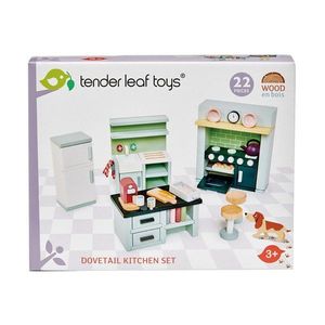 Set mobilier din lemn, bucatarie, pentru Casuta de papusi, Tender Leaf Toys, Dovetail imagine
