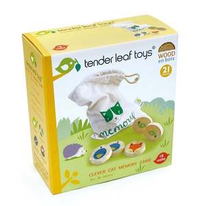 Joc de memorie al pisicii inteligente, Tender Leaf Toys, din lemn premium, 21 piese imagine