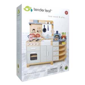 Bucatarie cu cuptor pentru pizza din lemn premium, Tender Leaf Toys imagine