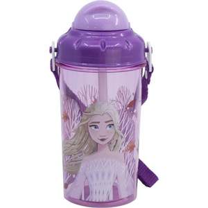 Sticla din plastic cu pai, Disney Frozen, 465 ml imagine