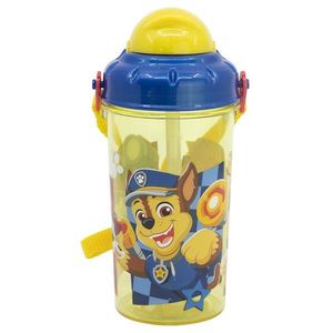 Sticla din plastic cu pai, Paw Patrol, 465 ml imagine