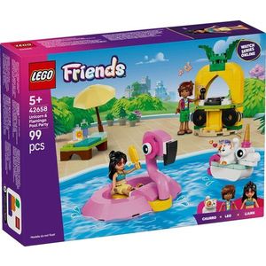 LEGO® Friends - Petrecere la piscina cu unicornul si flamingo (42658) imagine
