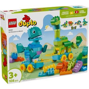 LEGO® DUPLO - Dinozauri pe roti 3 in 1 (10451) imagine