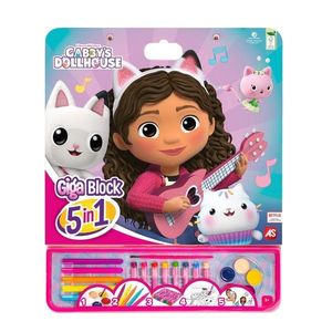 Set pentru desen, Gabbys Dollhouse, Giga Block 5 In 1 imagine
