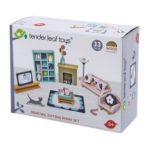 Set mobilier din lemn, camera de zi, pentru Casuta de papusi, Tender Leaf Toys, Dovetail imagine