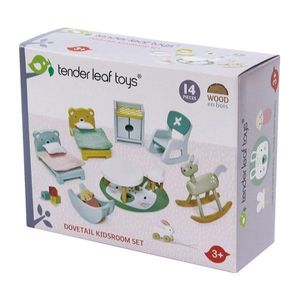 Set mobilier din lemn, camera copiilor, pentru Casuta de papusi, Tender Leaf Toys, Dovetail imagine