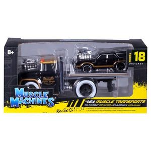 Transportator si masinuta, Maisto, Muscle Transports, 1966 Chevrolet C60 Flatbed si Oldsmobile Vista Cruiser 1970, 1: 64 imagine