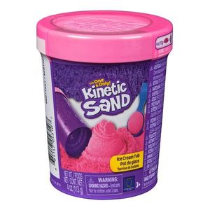 Set de joaca cu nisip, Kinetic Sand, Ice Cream Tub, Roz, 20149737 imagine