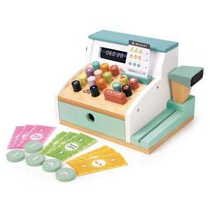 Casa de marcat cu scaner, din lemn, Tender Leaf Toys, premium imagine