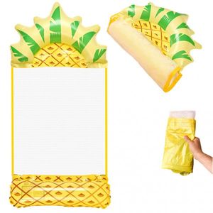 Saltea gonflabila tip hamac, pentru plaja si piscina, dimensiune 135 x 72 cm, model Ananas imagine