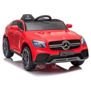 Masinuta electrica pentru copii Mercedes-Benz GLC Coupe Red 78w cu telecomanda 2.4G, Roti EVA, Scaun piele, Centura de siguranta, Usi cu deschidere, Sistem troller, 3 Viteze, Lumini LED, Muzica, Mufa MP3, USB imagine
