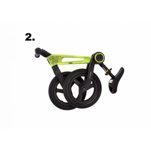 Bicicleta de echilibru pentru copii, Adamex Speed M8, pliabila, fara pedale, cu Saua reglabila si manere confortabile, 2-5 ani, pana la 35 kg, Black Onyx imagine