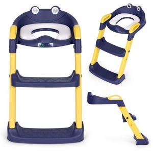 Reductor toaleta cu scara pentru copii Ecotoys PP8001 Albastru imagine