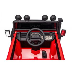 Masinuta electrica pentru copii cu licenta Land Rover Defender 110SVX Concept cu telecomanda 2.4G, model 4x4, Scaun din piele, Acumulator 12V7Ah, 4 motoarex39w, Centura de siguranta, Slow Srtart, Afisaj baterie imagine