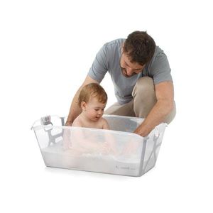 Cadita de baie Jane Oasis Pale cu pliere ultra-compacta, doua manere, 68 x 42 x 26 cm imagine
